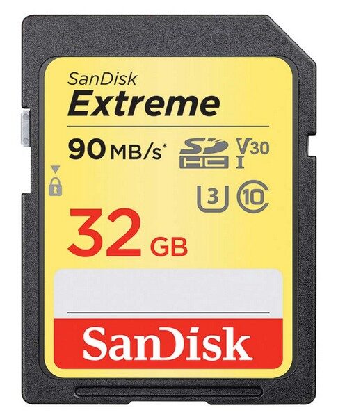 product: 32gb extreme sdhc uhs i memory card v30