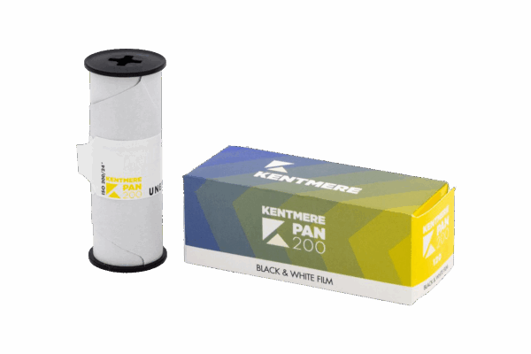 kentmere pan iso 200 black & white film 120 roll