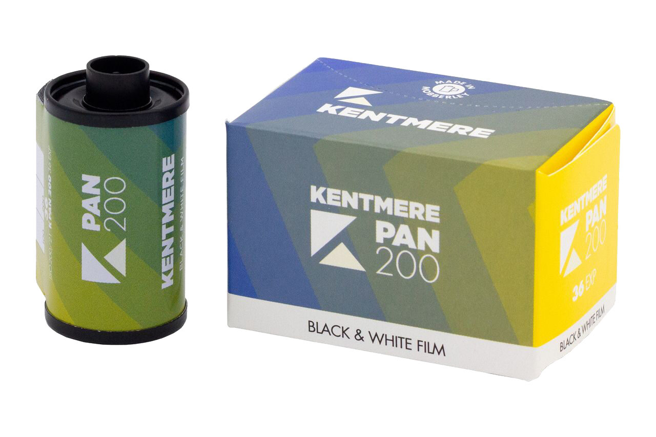 kentmere pan iso 200 35mm black & white film 24exp