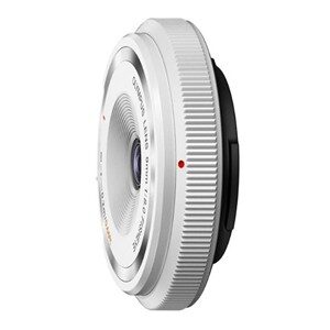 olympus 9mm fisheye body cap micro four thirds lens white