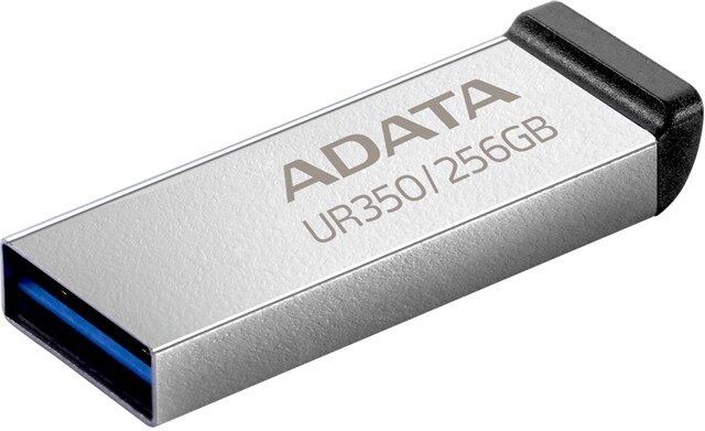 adata ur350 usb3.2 256gb flash drive nickel/black