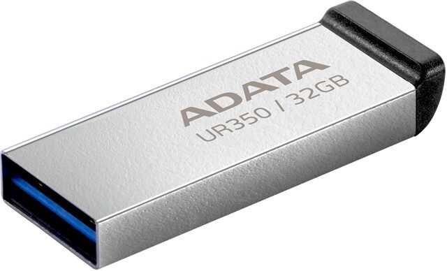 adata ur350 usb3.2 32gb flash drive nickel/black