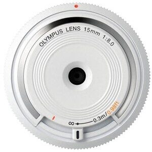 olympus 15mm f8.0 body cap lens white