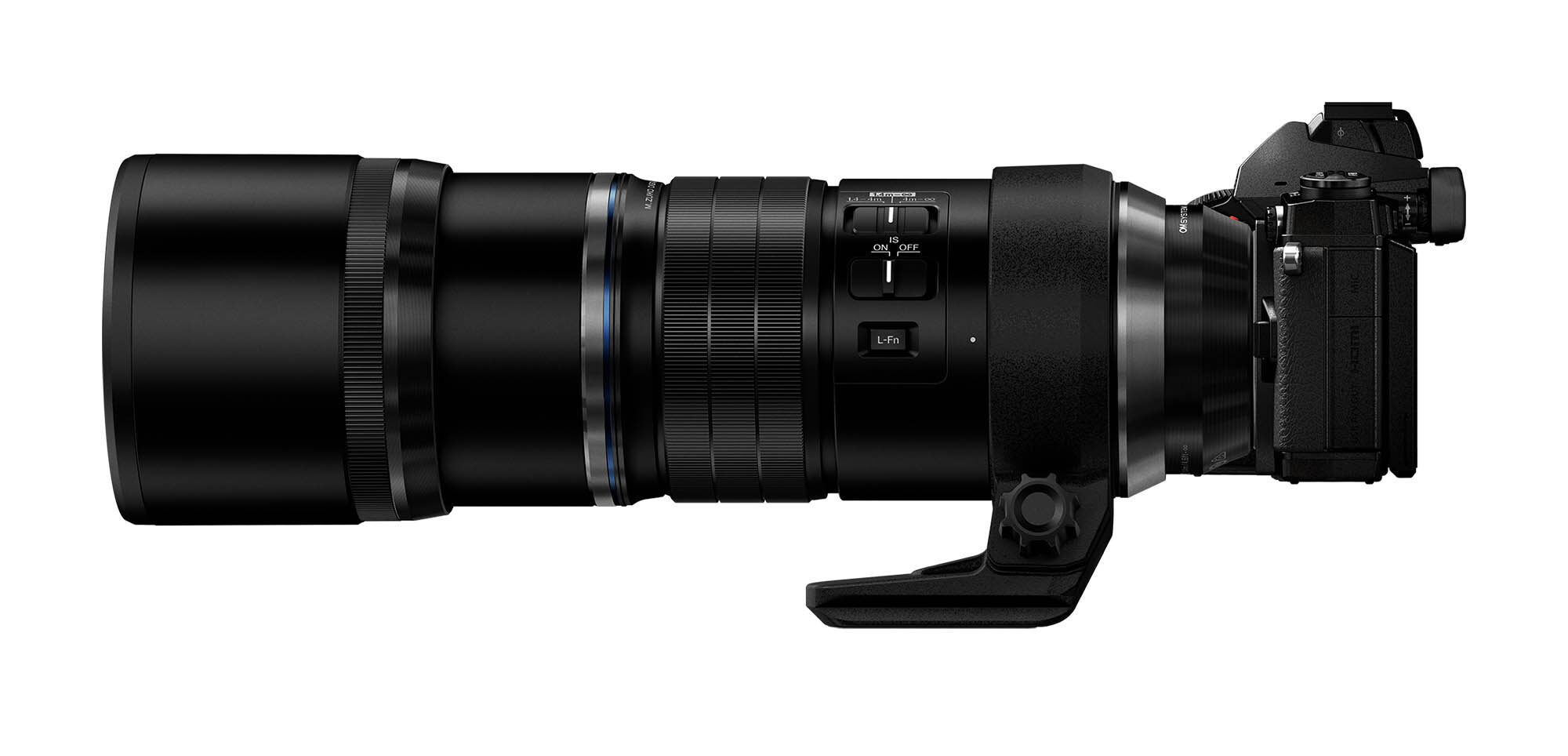 om system 300mm f4.0 is pro micro four thirds lens black