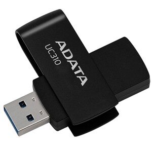 adata uc310 swivel usb3.2 128gb black flash drive