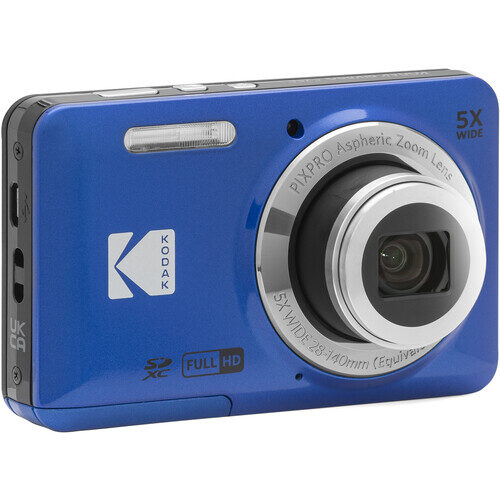 kodak pixpro fz55 digital zoom camera blue