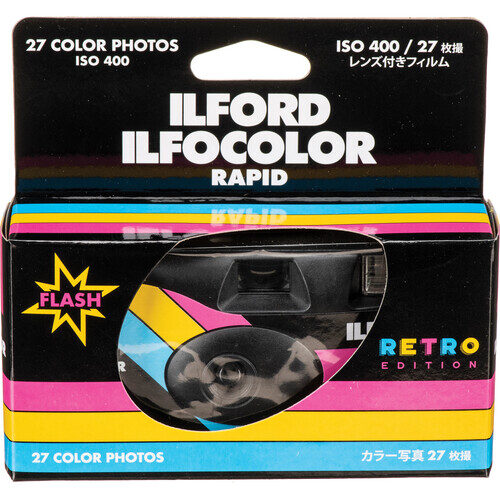 ilford ilfocolor retro single use camera 27exp