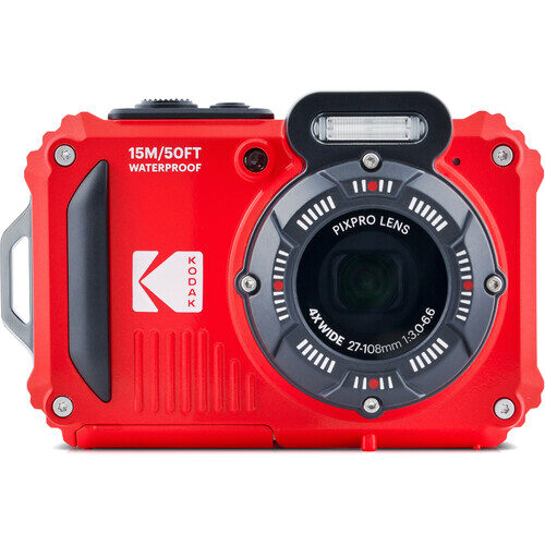 kodak pixpro wpz2 waterproof digital camera red