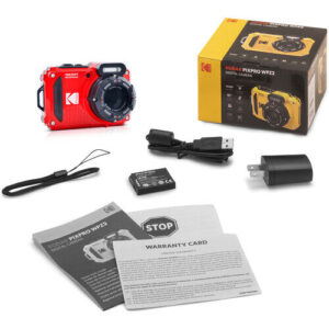 kodak pixpro wpz2 waterproof digital camera red