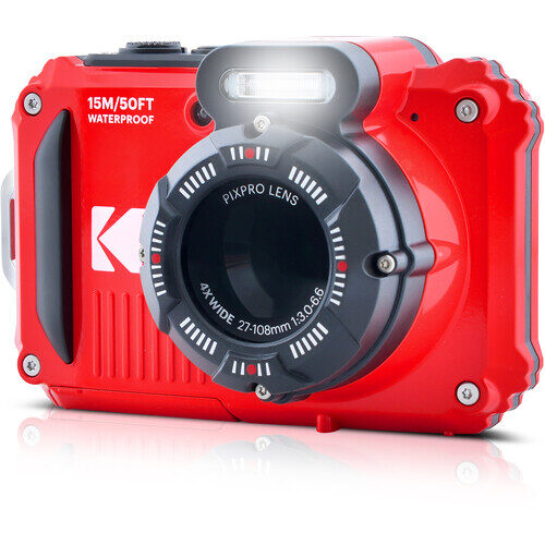kodak pixpro wpz2 waterproof digital camera red