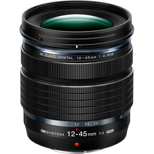 om system 12 45mm f4 ez m1245 pro lens black