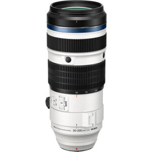 om system m. zuiko digital ed 50 200mm f2.8 is pro lens white