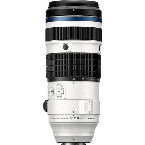 om system m. zuiko digital ed 50 200mm f2.8 is pro lens white