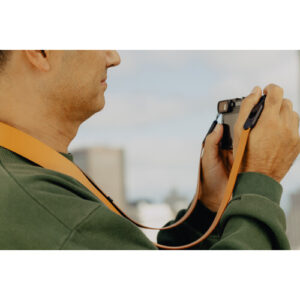 peak design form leather camera strap long amber