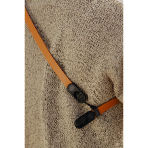 peak design form leather camera strap short amber