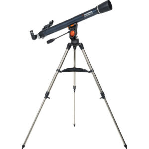 celestron 70mm astromaster 2.7" refractor with moon filter, and smartphone adapter