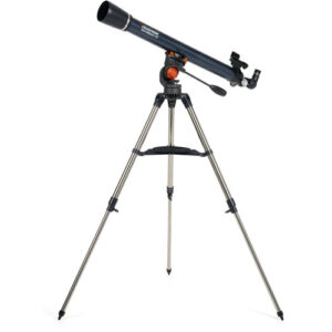celestron 70mm astromaster 2.7" refractor with moon filter, and smartphone adapter