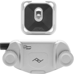peak design capture camera clip (v3) silver with plate
