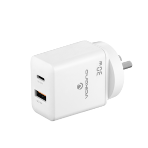 volkano 30w type c and usb a wall charger vigor pro