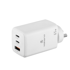 volkano 65w type c and usb a wall charger vigor trio