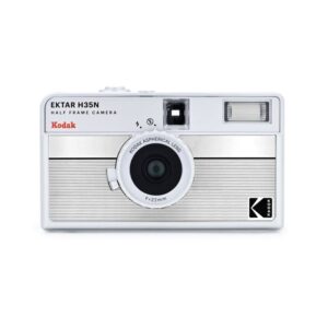 kodak ektar h35n reusable half frame film camera striped silver