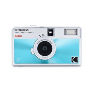 kodak ektar h35n reusable half frame film camera glazed blue