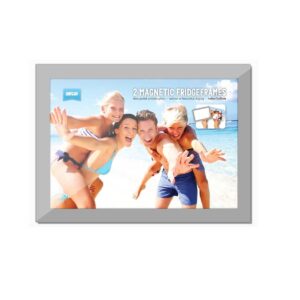 shot2go magnetic fridge frames 2pk 6x4 silver