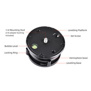 sunwayfoto dyh 68 leveling base with butterfly collar